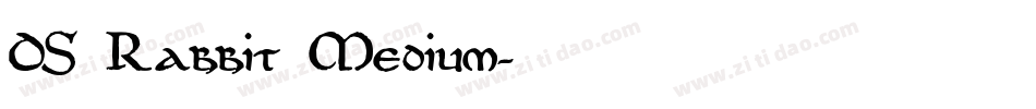 DS Rabbit Medium字体转换